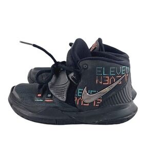 Nike Lace-Up Rounded Toe Synthetic High Top Basketball Shoes Boys Size 12C Black